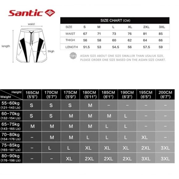 Santic Men's 3D Padded Cycling 2 in 1 Cargo Shorts Size XL MTB Riding Bicycle - Picture 10 of 10